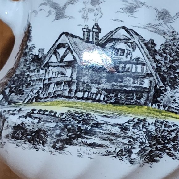 Staffordshire Yorkshire Multicolor Ironstone Creamer English farm 10oz - Picture 5 of 13